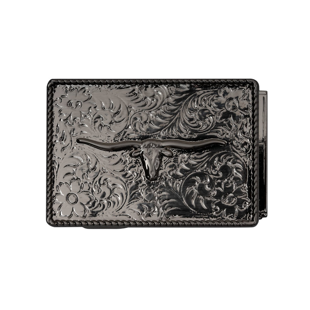 Mission Belt Buckle with longhorn bull